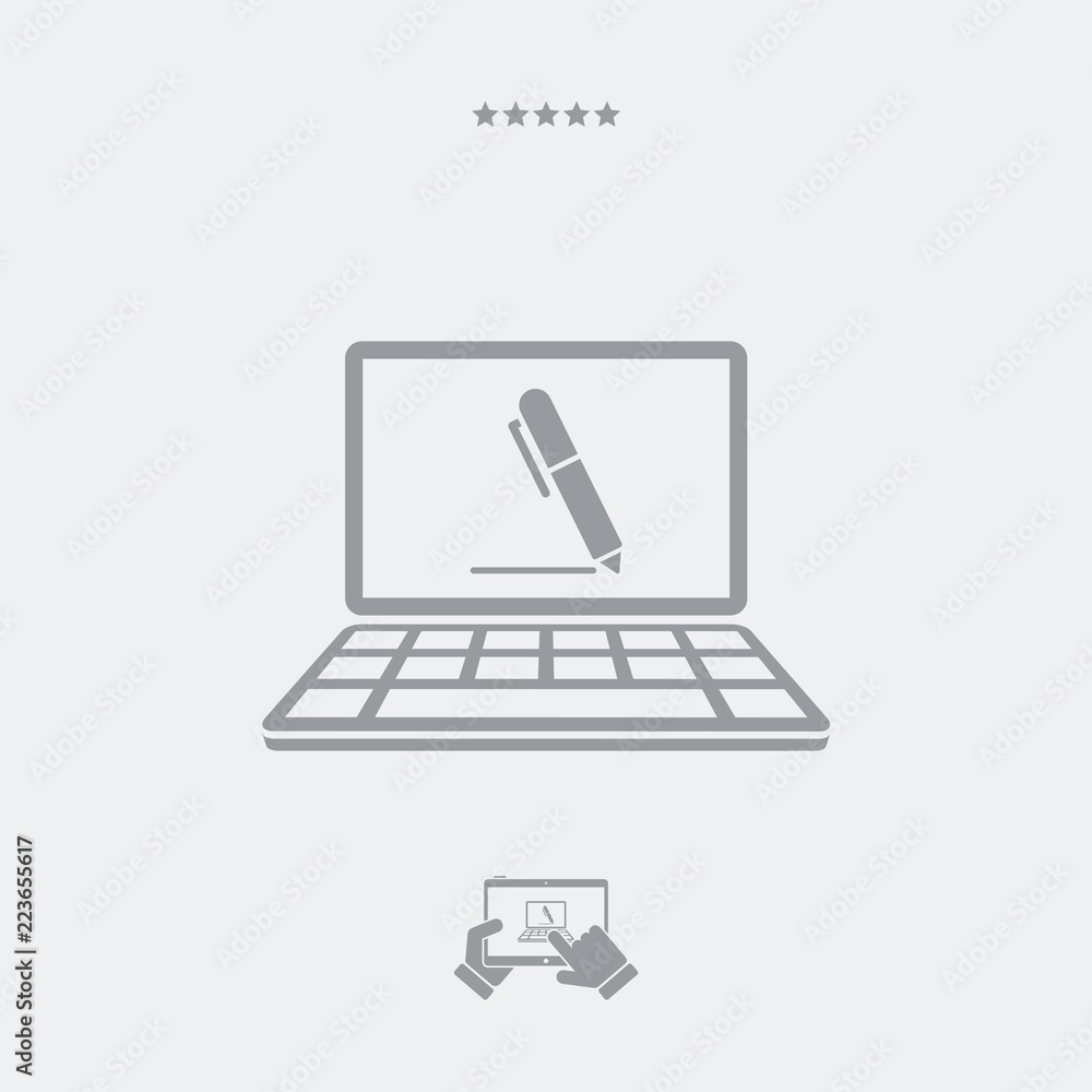 Icon of application for handwriting Icon of application for handwriting