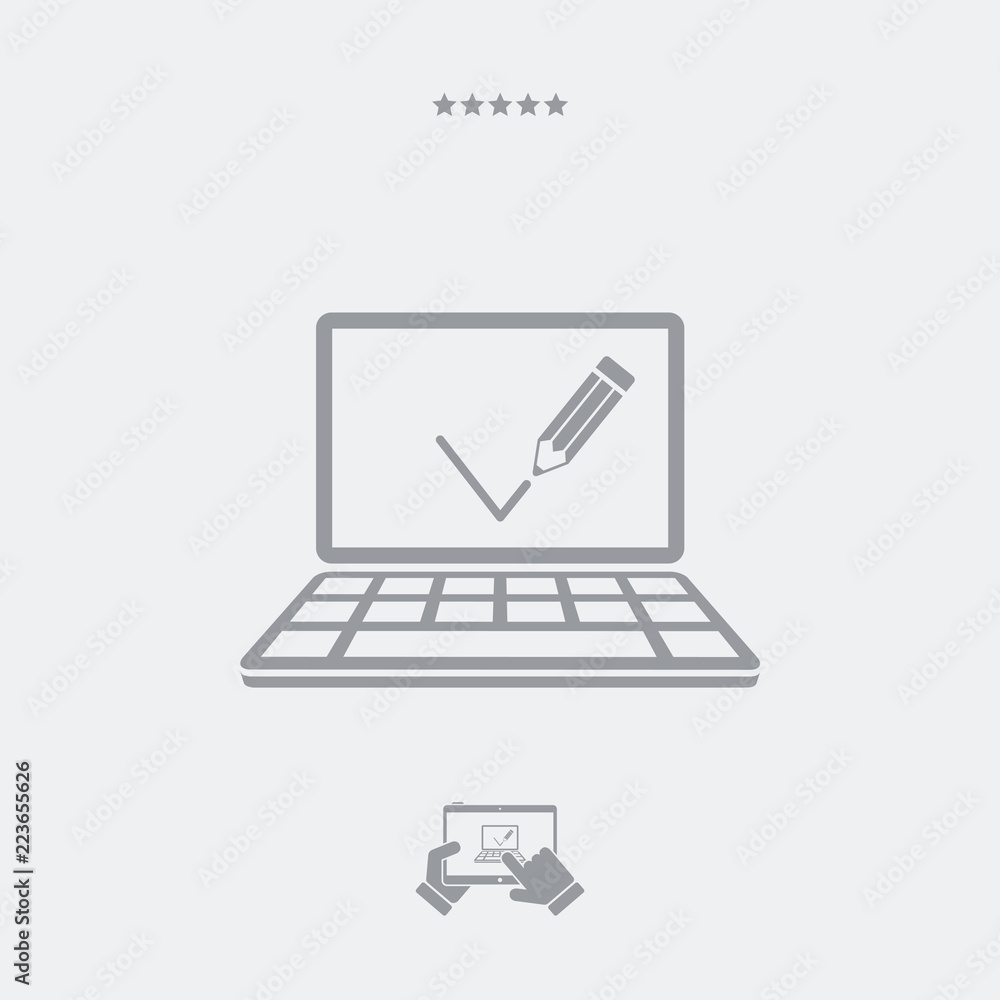 Digital checkmark flat icon Digital checkmark flat icon