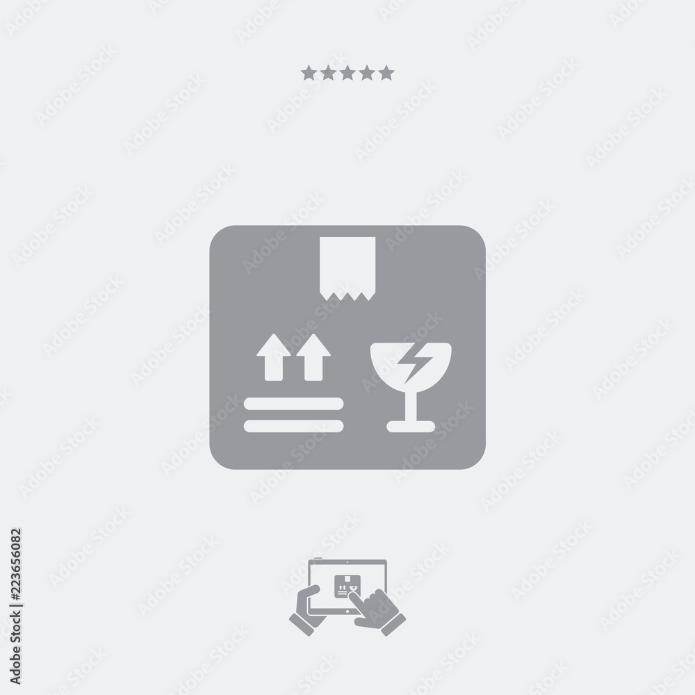 Fototapeta premium Mail package - Minimal vector icon