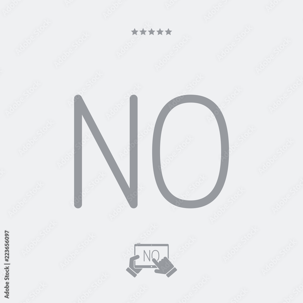 Refusal concept - Minimal vector icon Refusal concept - Minimal vector icon