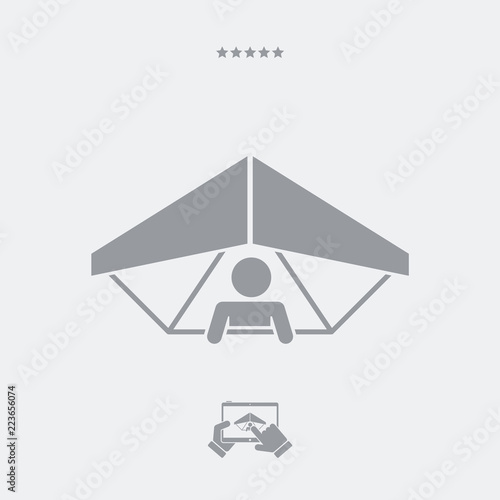 Hang glider concept - Minimal vector icon