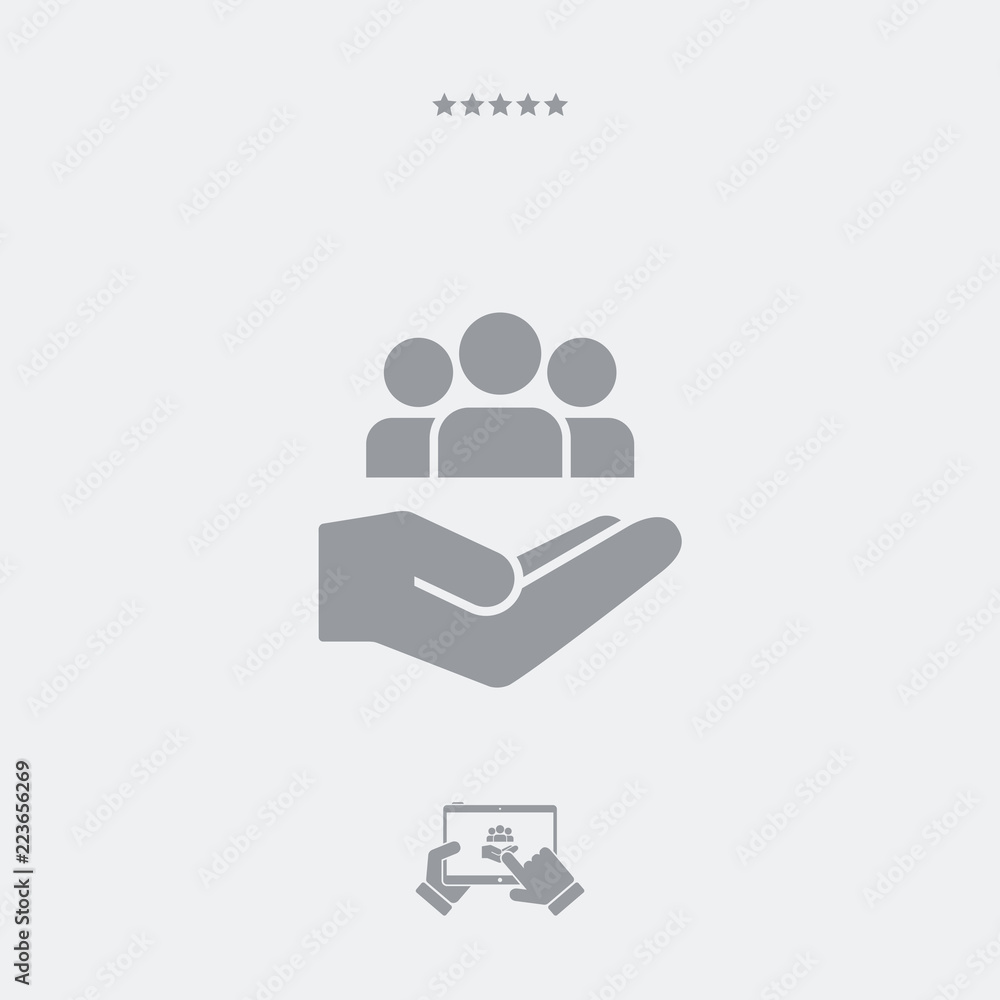 Service offer - Community assistance - Minimal icon Service offer - Community assistance - Minimal icon