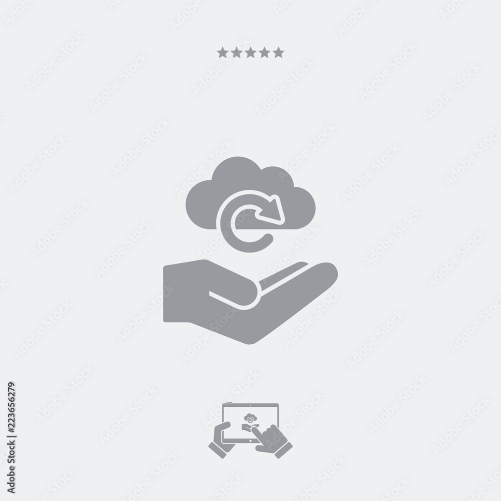 Service offer - Cloud computing - Minimal icon Service offer - Cloud computing - Minimal icon