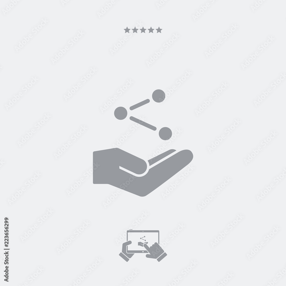Service offer - Network concept - Minimal icon Service offer - Network concept - Minimal icon