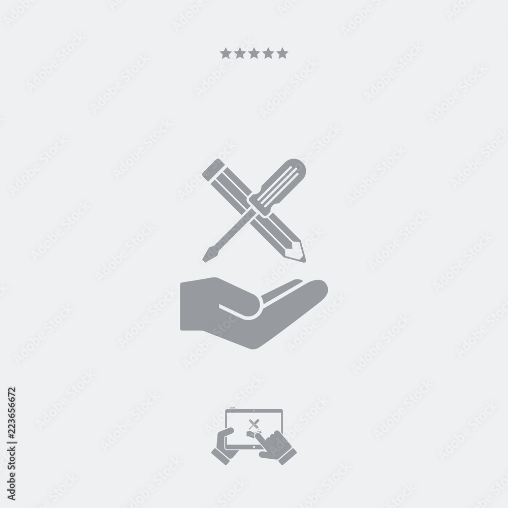 Custom assistance flat icon Custom assistance flat icon