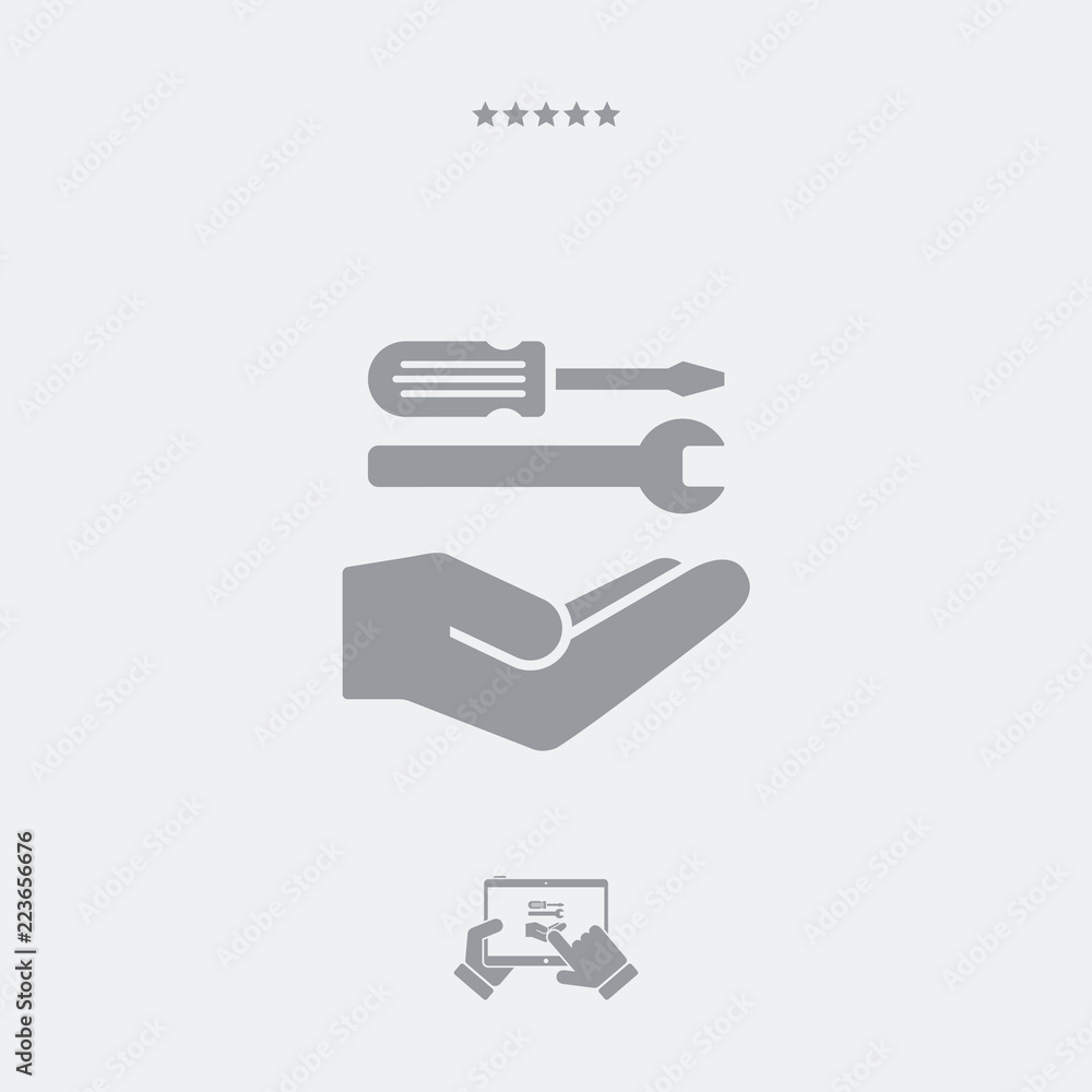 Technical assistance flat icon Technical assistance flat icon