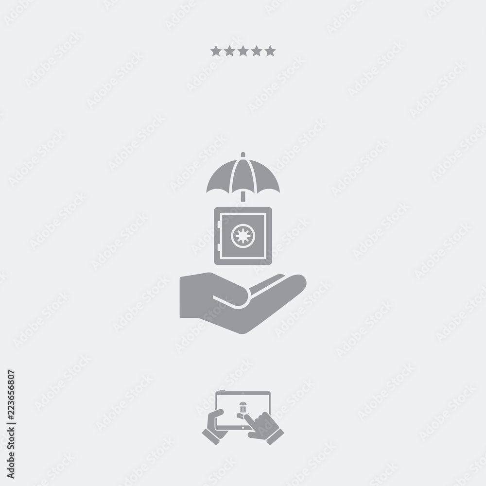 Secure strongbox - Minimal vector icon Secure strongbox - Minimal vector icon