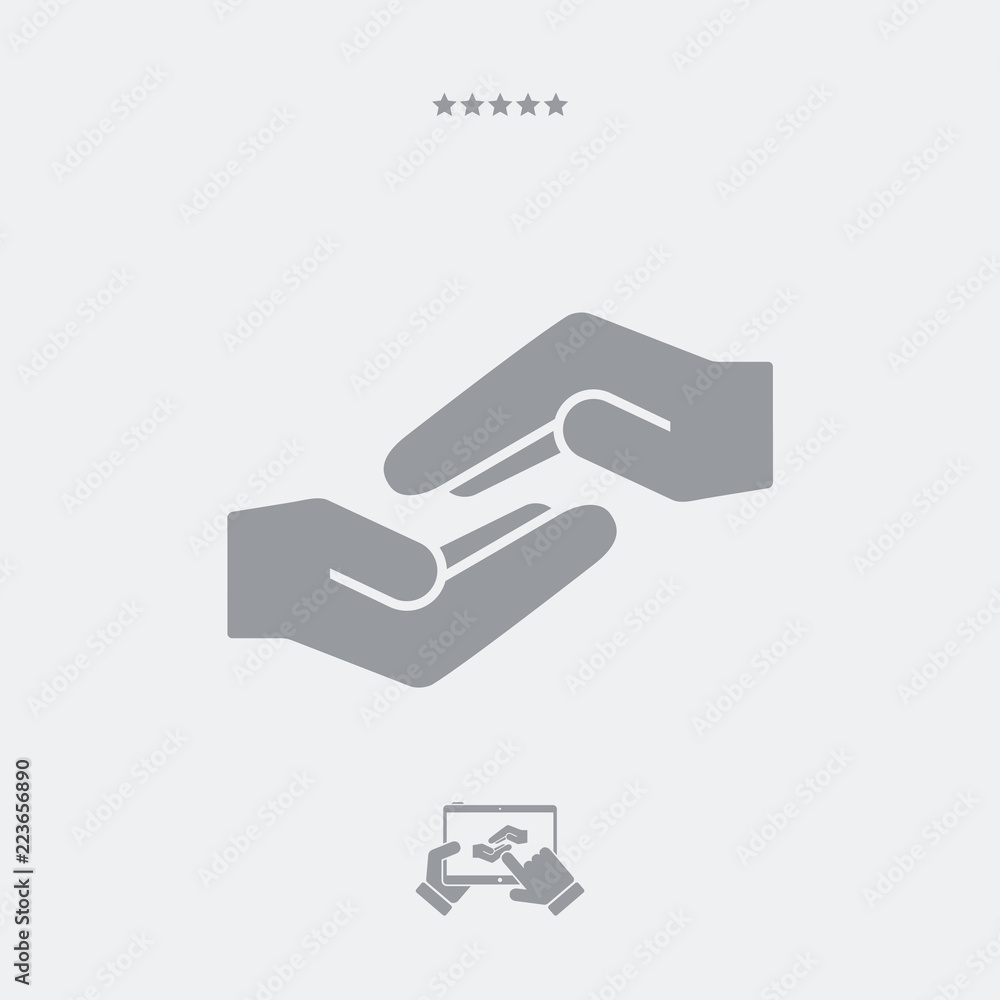 Assistance concept - Vector minimal icon Assistance concept - Vector minimal icon