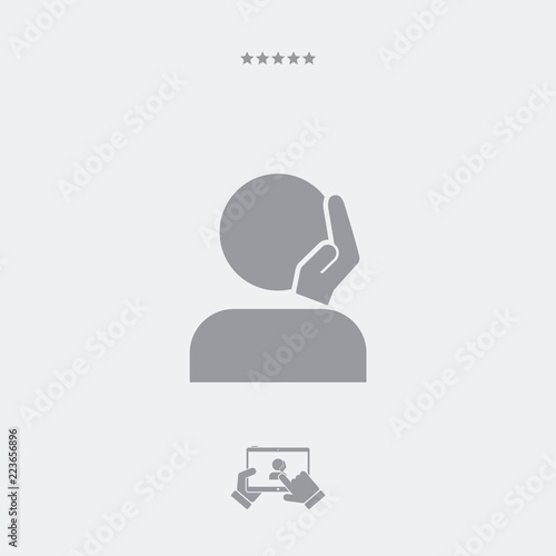 Caressing gesture - Vector minimal icon