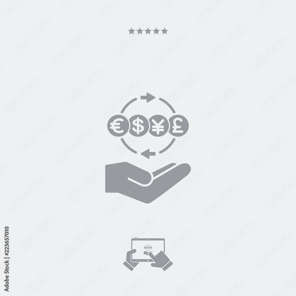 Money transfer services - Minimal icon Money transfer services - Minimal icon