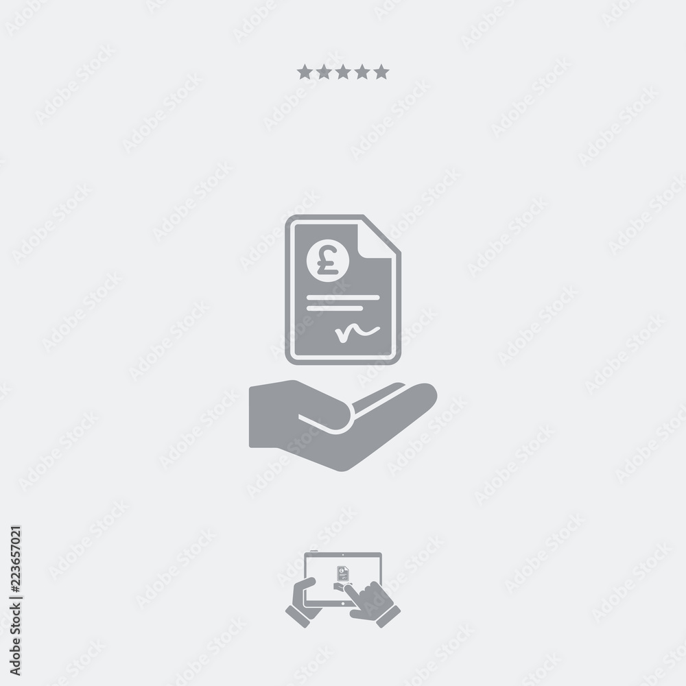 Payment document services - Minimal icon Payment document services - Minimal icon