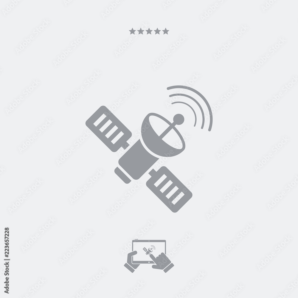 Satellite dish - Vector web icon Satellite dish - Vector web icon