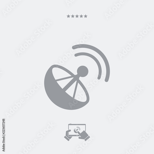 Satellite dish - Vector web icon