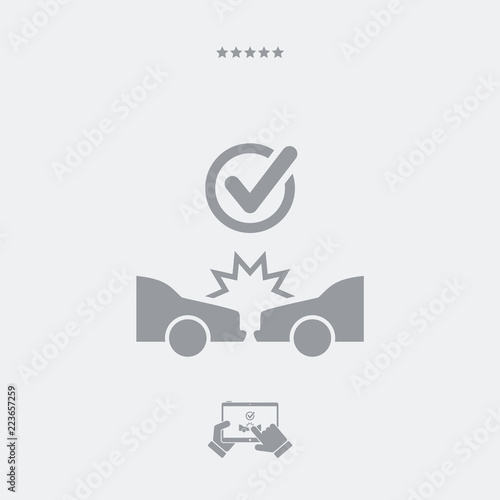Car crash check - Vector web icon