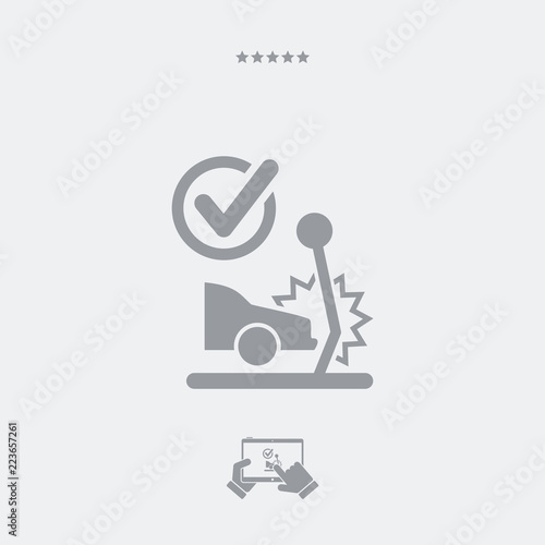 Car crash check - Vector web icon