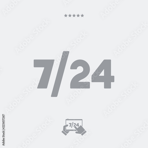 7/24 services - Vector web icon