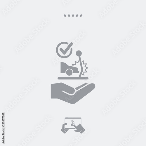 Car crash check - Vector web icon