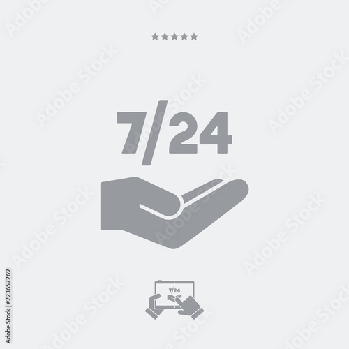 7/24 services - Vector web icon