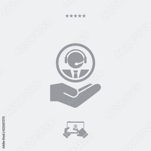 Free Download Phone assistance - Vector web icon - GFXLoad