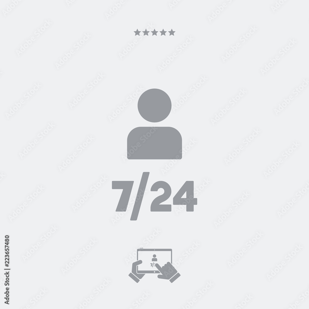 Team services 7/24 - Vector web icon Team services 7/24 - Vector web icon