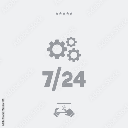 Technical assistance 7/24 - Vector web icon