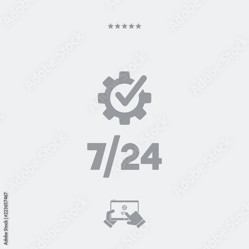 Technical assistance 7/24 - Vector web icon