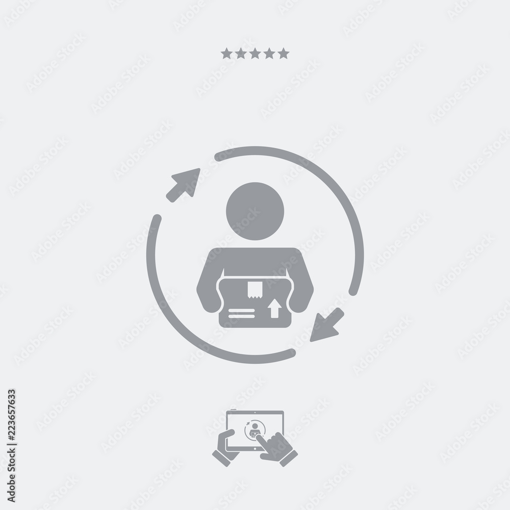 Steady delivery service 24/7 - Vector web icon Steady delivery service 24/7 - Vector web icon