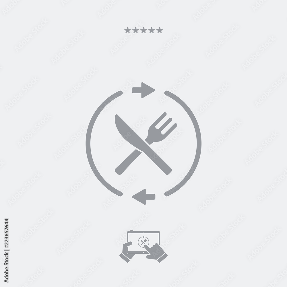 Network of food services - Vector web icon Network of food services - Vector web icon