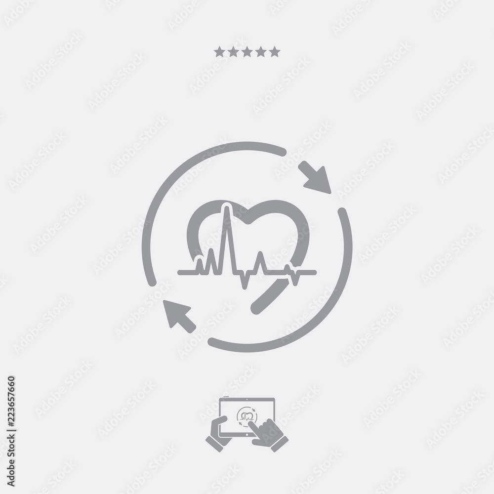Steady medical assistance service - Vector web icon