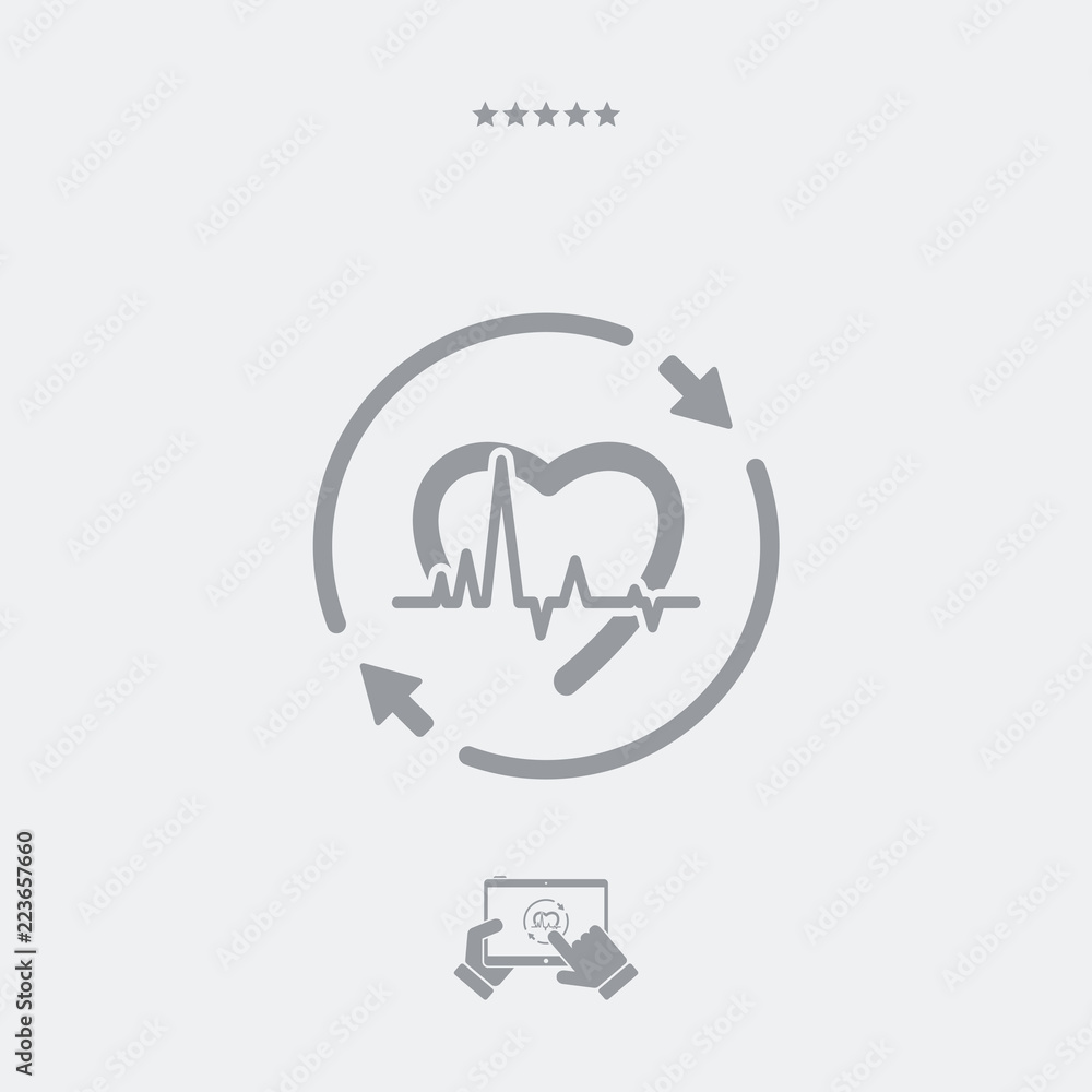 Steady medical assistance service - Vector web icon Steady medical assistance service - Vector web icon