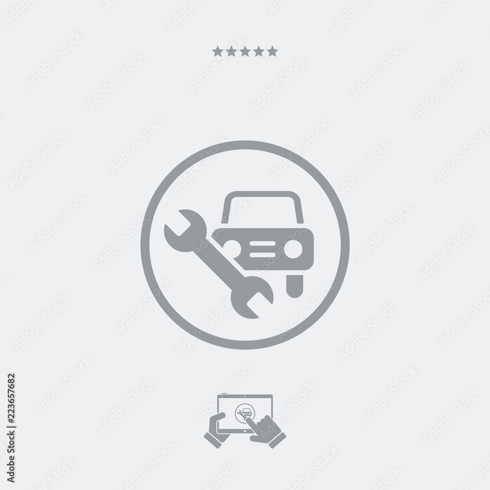 Full car assistance services - Vector web icon Full car assistance services - Vector web icon