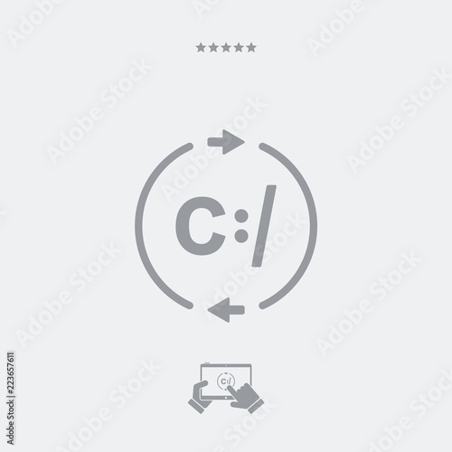 Data exchange network - Vector web icon