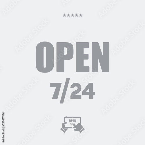 Store open 7/24 - Vector web icon