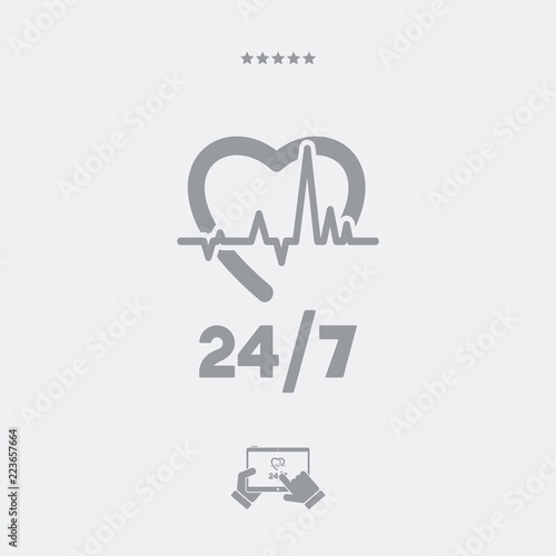Steady medical assistance service - Vector web icon