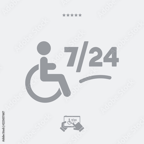 Steady handicapped assistance service - Vector web icon