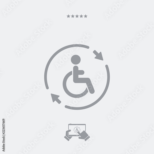 Steady handicapped assistance service - Vector web icon