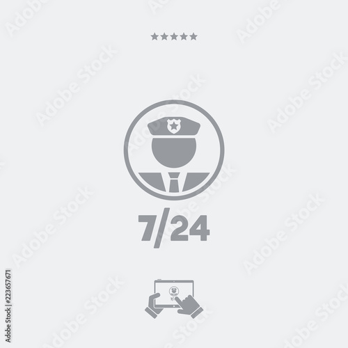 Steady police and security service - Vector web icon
