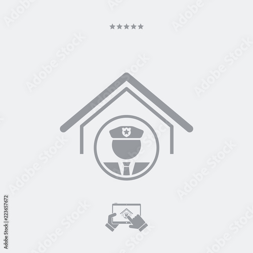 Steady police and security service - Vector web icon