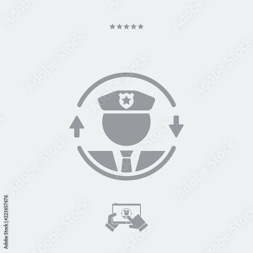 Steady police and security service - Vector web icon