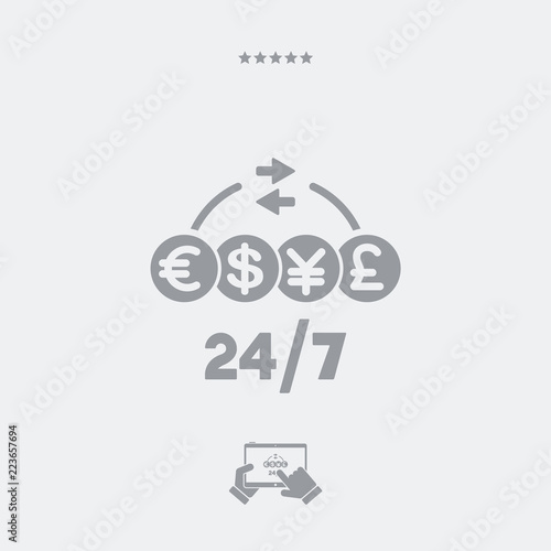 Steady money transfer service - Vector web icon