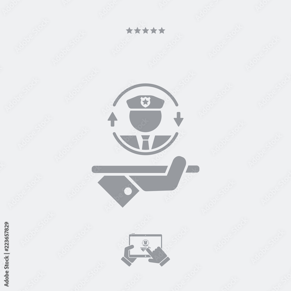 Fototapeta premium Steady police protection - Vector web icon