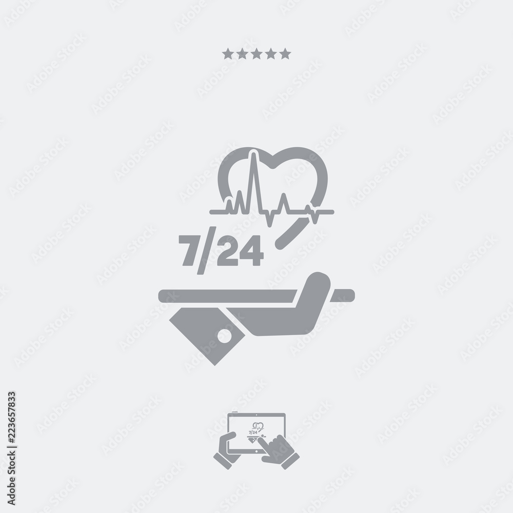 Medical services 7/24 - Vector web icon Medical services 7/24 - Vector web icon