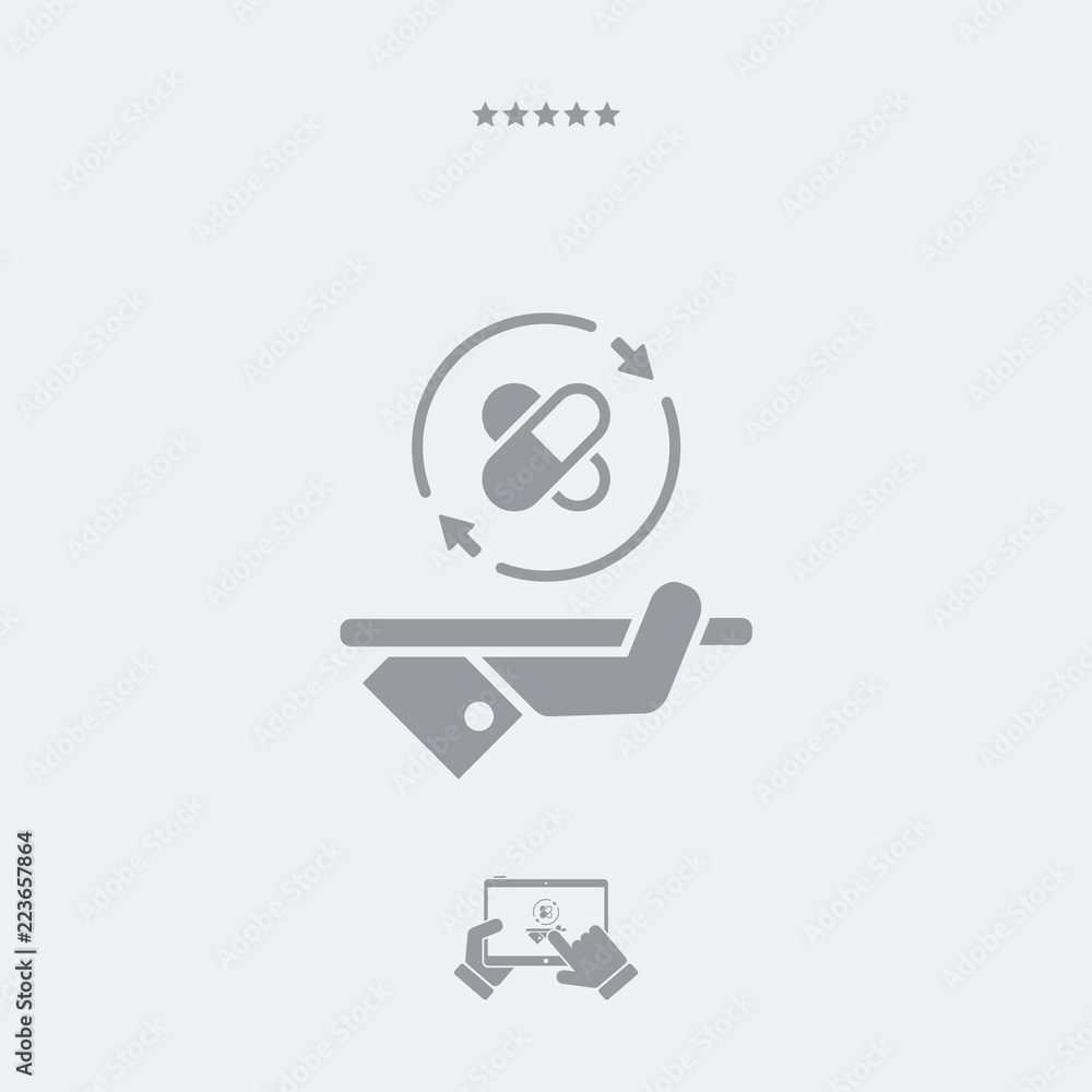 Fototapeta premium Steady pharma services - Vector web icon