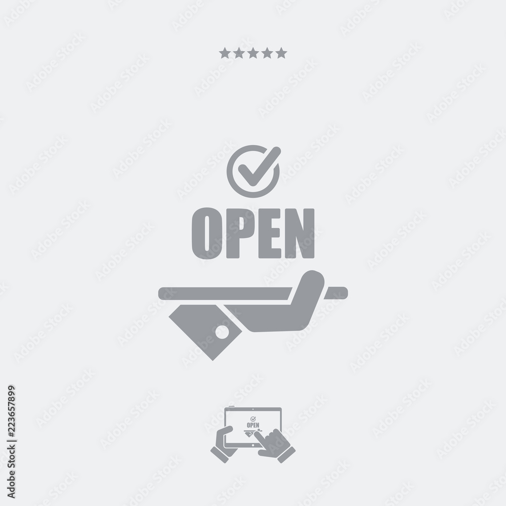 Constantly open - Shop services 7/24 - Vector web icon Constantly open - Shop services 7/24 - Vector web icon