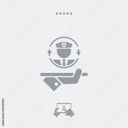 Steady police protection - Vector web icon