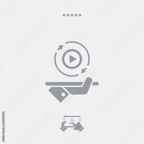 Steady multimedia services 24/7 - Vector web icon