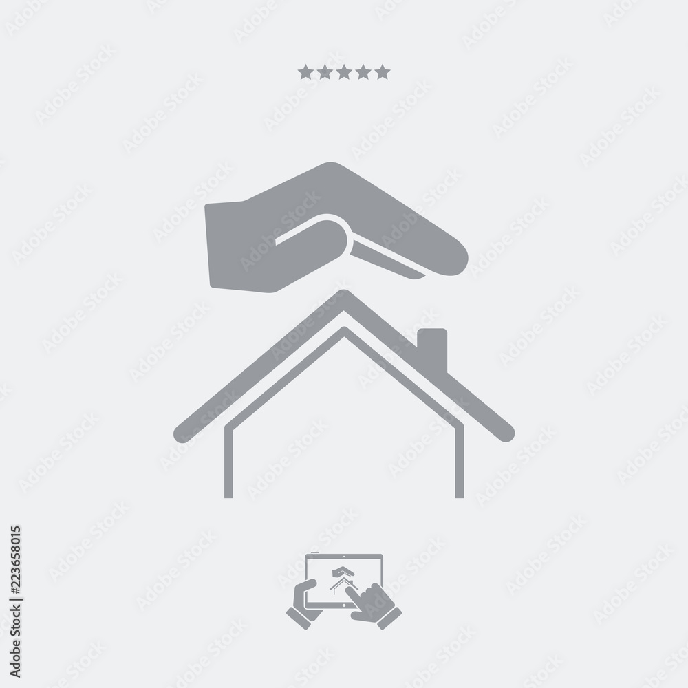 House protection gesture - Vector web icon