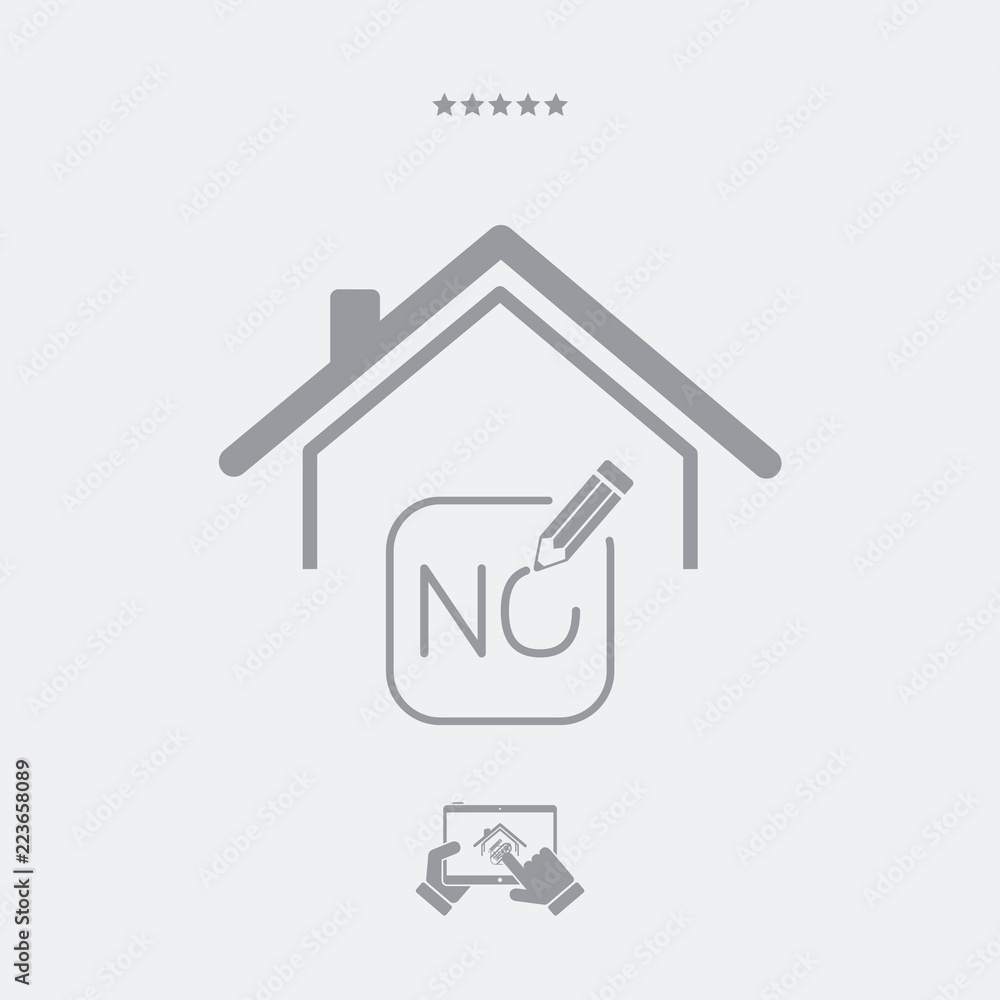 Real estate or hotel concept - Confirm of client decision - Vector web icon Real estate or hotel concept - Confirm of client decision - Vector web icon