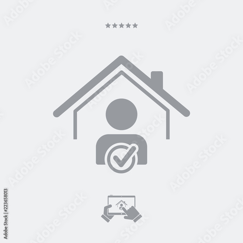 Find home purchaser - Vector web icon