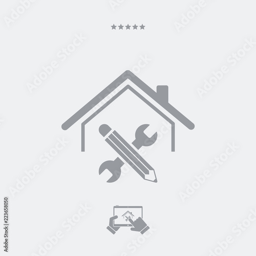 House renovation - Vector web icon